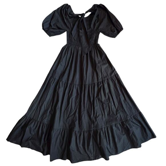 Cleobella x Catherine Schwarzenegger Women’s Sz XS Black Puff Sleeve Maxi Dress - Picture 8 of 14